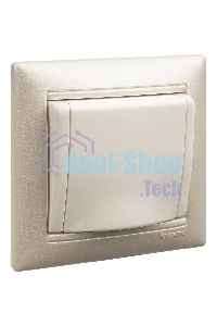 Розетка Valena с заземлением с крышкой (белая)