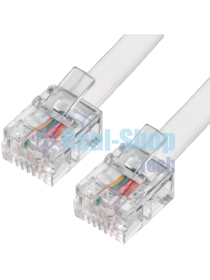 Телефонный шнур Greenconnect удлинитель для аппарата 10.0m GCR-TP6P4C-10.0m, 6P4C (джек 6p4c - jack 6p4c) белый Greenconnect Телефонный шнур удлинитель для аппарата 10.0m GCR-TP6P4C-10.0m, 6P4C (джек 6p4c - jack 6p4c) белый