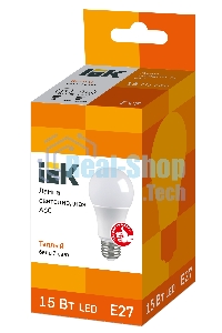 Лампа cветодиодная Iek LLE-A60-15-230-30-E27 ECO A60 шар 15Вт 230В 3000К E27