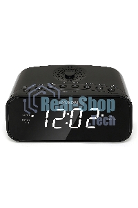 Радиобудильник Hyundai H-RCL221 черный LCD подсв:белый часы:цифровые FM