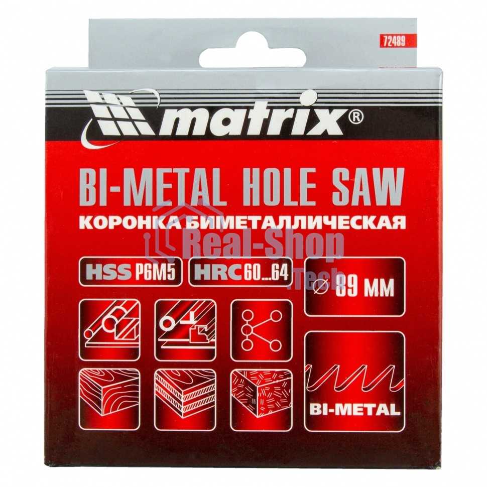 Коронка Matrix BIMETAL, 89 мм