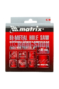 Коронка Matrix BIMETAL, 89 мм