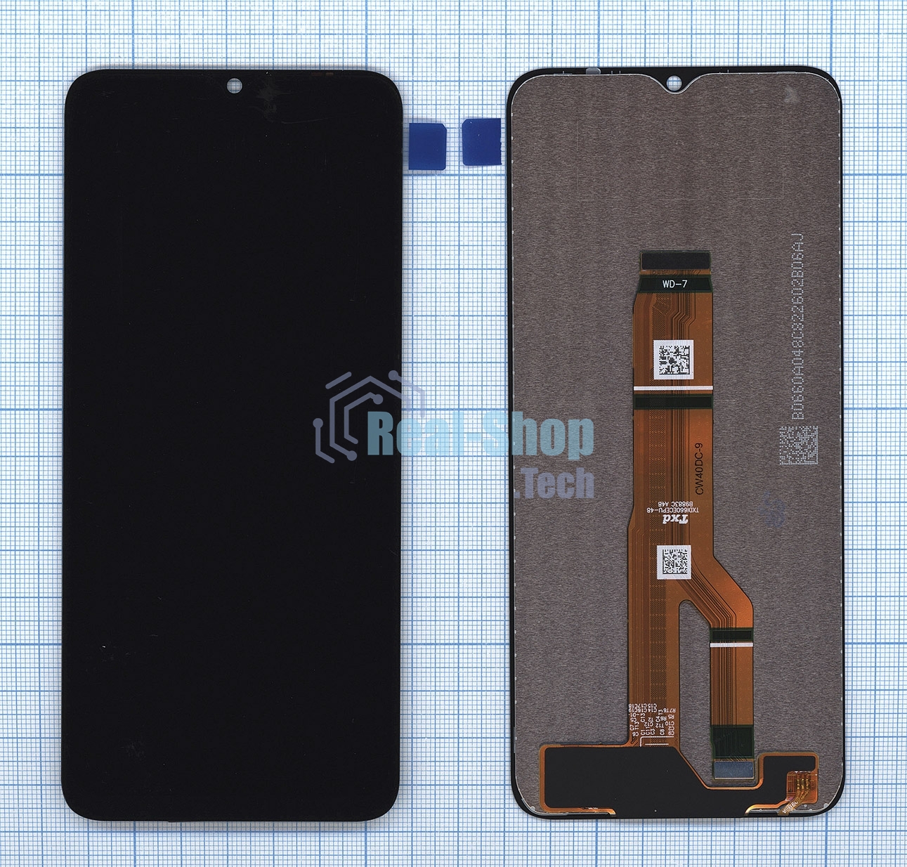 Дисплей (модуль) для Huawei Honor X6A в сборе с тачскрином черный