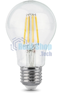 Лампа светодиодная Gauss 102802206LED Filament А60 Е27 6Вт 4100к 1/10/40