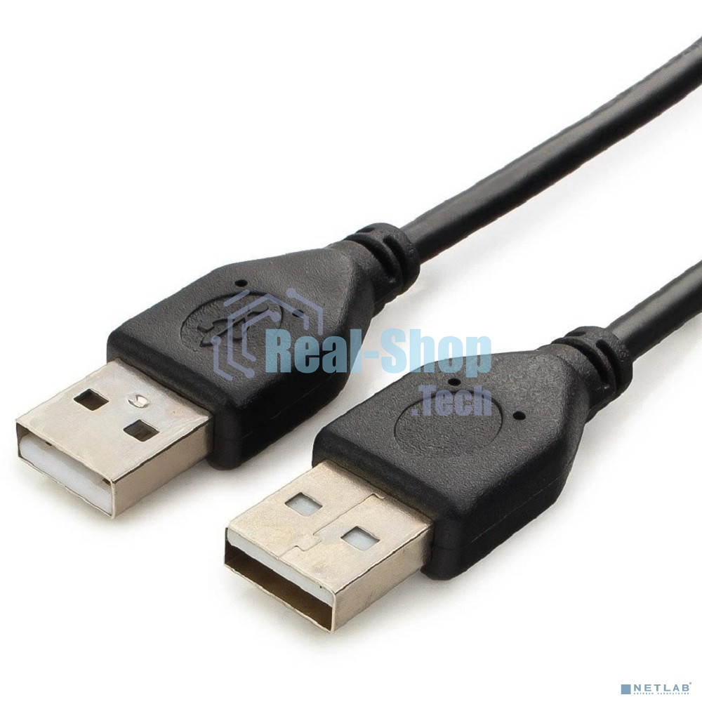 Кабель USB2.0 Cablexpert CC-USB2-AMAM-3M, AM/AM, экран, 28/26AWG, медь, Pro, 3м, черный, пакет