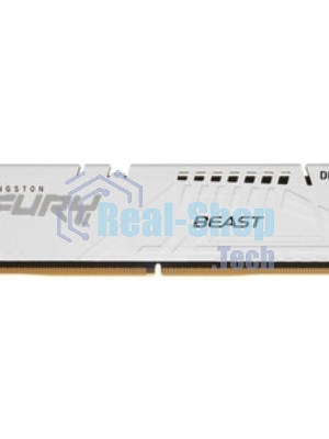 Оперативная память Kingston Fury Beast, DDR5, 16Gb (1x16GB), 5600MHz, CL36, DIMM, с радиаторами, белый
