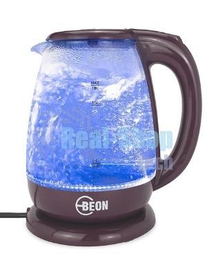 Электрочайник BEON BN-3046 бордовый, 1.8 л, 2200 Вт, скрытый нагревательный элемент