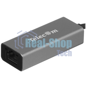 Кабель-переходник USB 3.1 Type-C -->RJ-45 1000Mbps Ethernet, Aluminum Shell, 0.15м Telecom TU320M