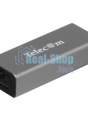 Кабель-переходник USB 3.1 Type-C -->RJ-45 1000Mbps Ethernet, Aluminum Shell, 0.15м Telecom TU320M