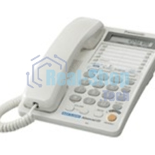Телефон проводной Panasonic KX-TS2368RUW белый 2 линии, конференц-связь, спикер., 30 номеров памяти, ЖКД, Flash, часы