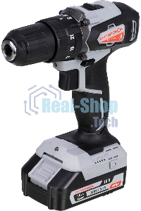 Дрель-шуруповерт аккумуляторная ИНТЕРСКОЛ ДАУ-13/18ВК, Аккумуляторный, 18В, 2 АКБ, Ударный, Кейс