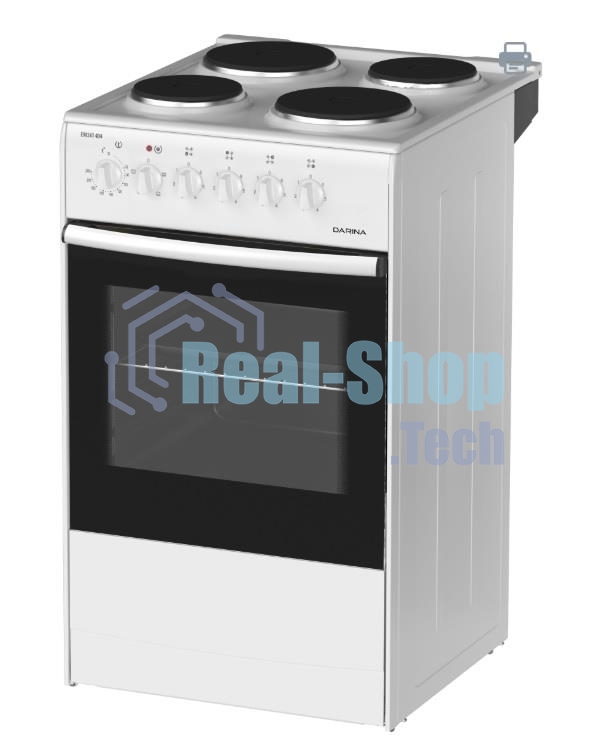 Плита электрическая Darina S EM 341 404 W белый/черный, конфорок 4 шт, духовка 50 л, 50 см x 85 см x 56 см