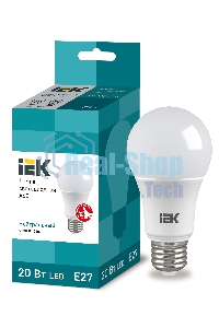 Лампа светодиодная ИЭК LLE-A60-20-230-40-E27 ECO A60 20 Вт грушевидная 230В 4000К E27