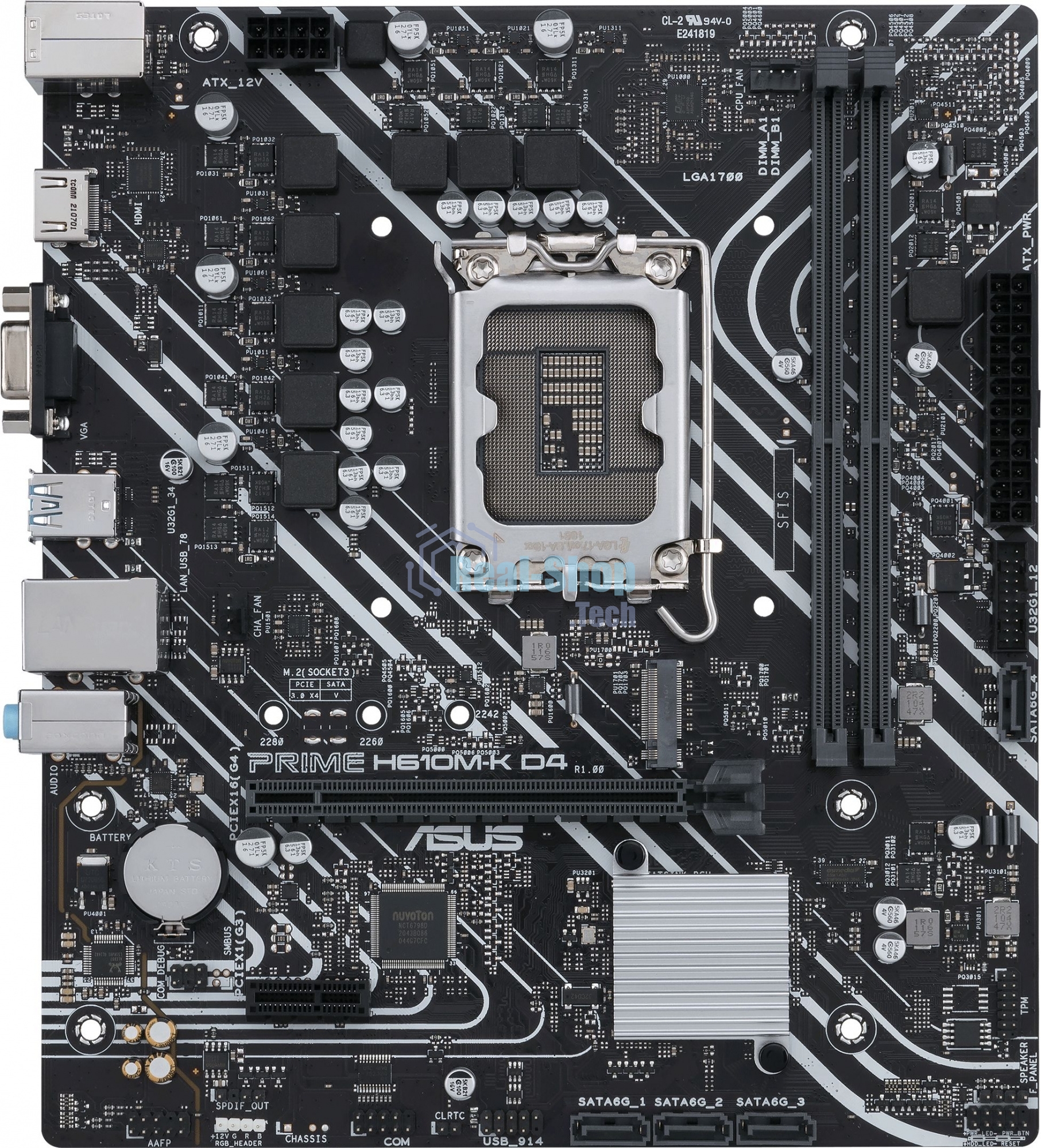 Материнская плата ASUS PRIME B660-PLUS D4, Socket LGA 1700, Intel B660, 4xDDR4, 4xSATA, 3xM.2, 1xPCIe 4.0 x16, 1xPCIe 3.0 x4, 1xHDMI, 1xDP, 1xVGA, 1x 1Gb LAN, 1xUSB-C 3.2 Gen 2x2, 2xUSB-A 3.2 Gen 2, 1xUSB-A 3.2 Gen 1, 2xUSB-A 2.0, 7.1, ATX