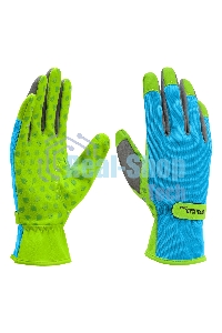 Перчатки садовые на липучке, силиконовое нанесение, размер 8, Luxe Palisad