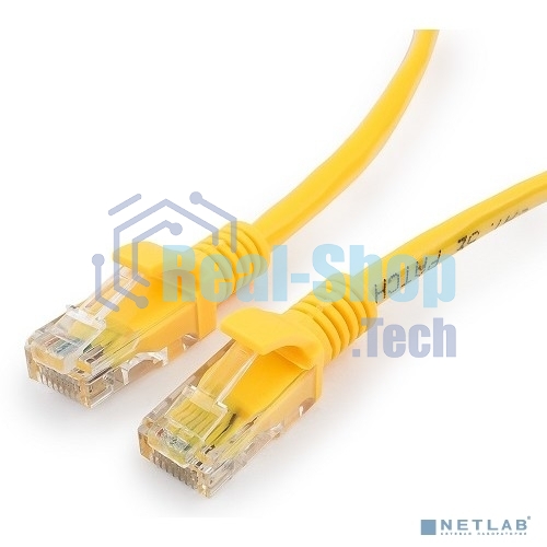 Патч-корд медный UTP Cablexpert PP10-5M/Y cat.5, 5м, литой, многожильный, желтый
