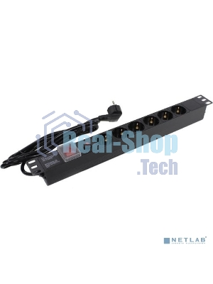 Блок розеток горизонтальный ExeGate ServerPro PDU-19H606 Al-6S-EU2-SW-O, 19