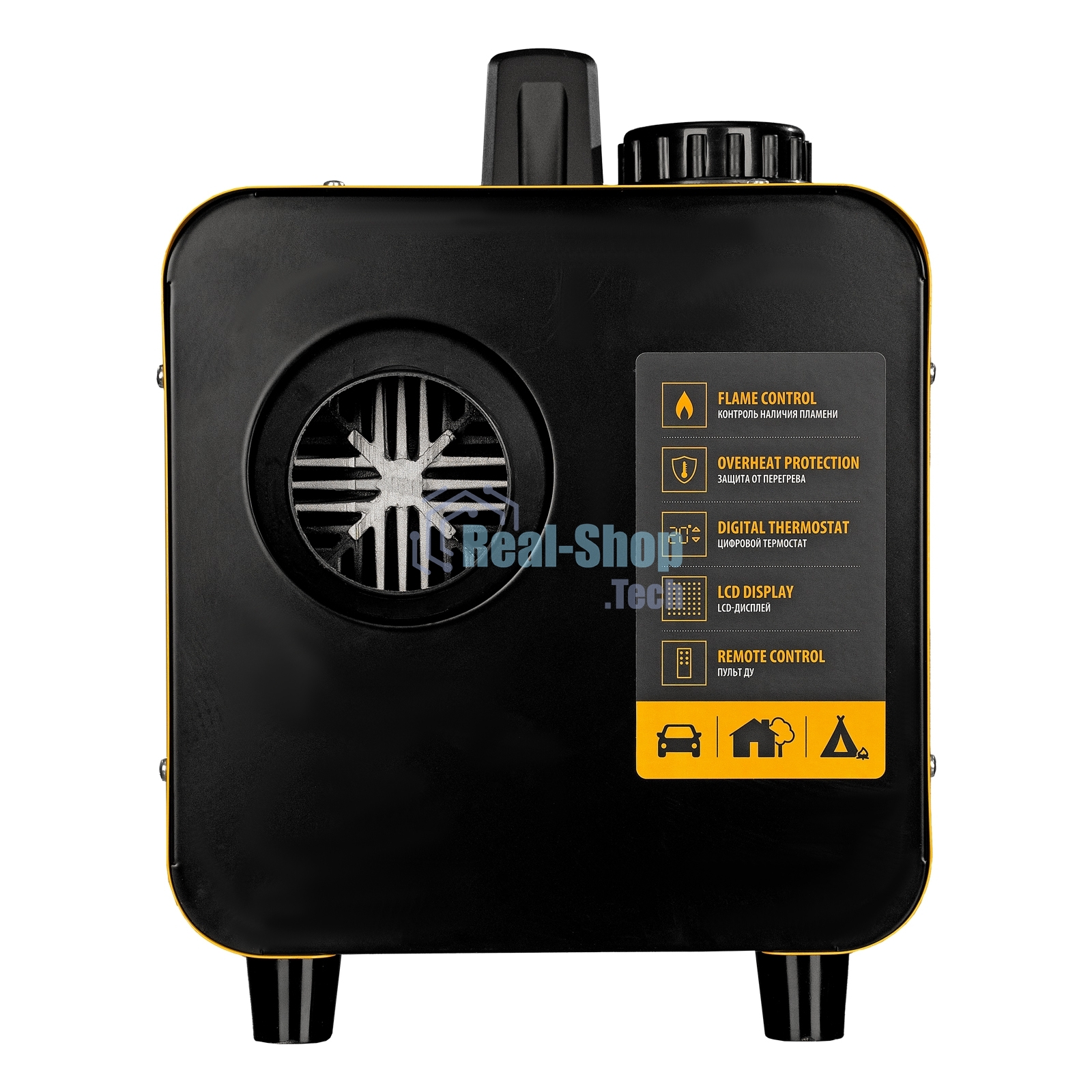 Дизельная тепловая портативная пушка Denzel Flame-5, 5кВт, 300м3/ч, непр.наг., циф. терм.