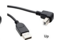 Кабель USB 2.0 на USB-B угол вверх 1,5 м