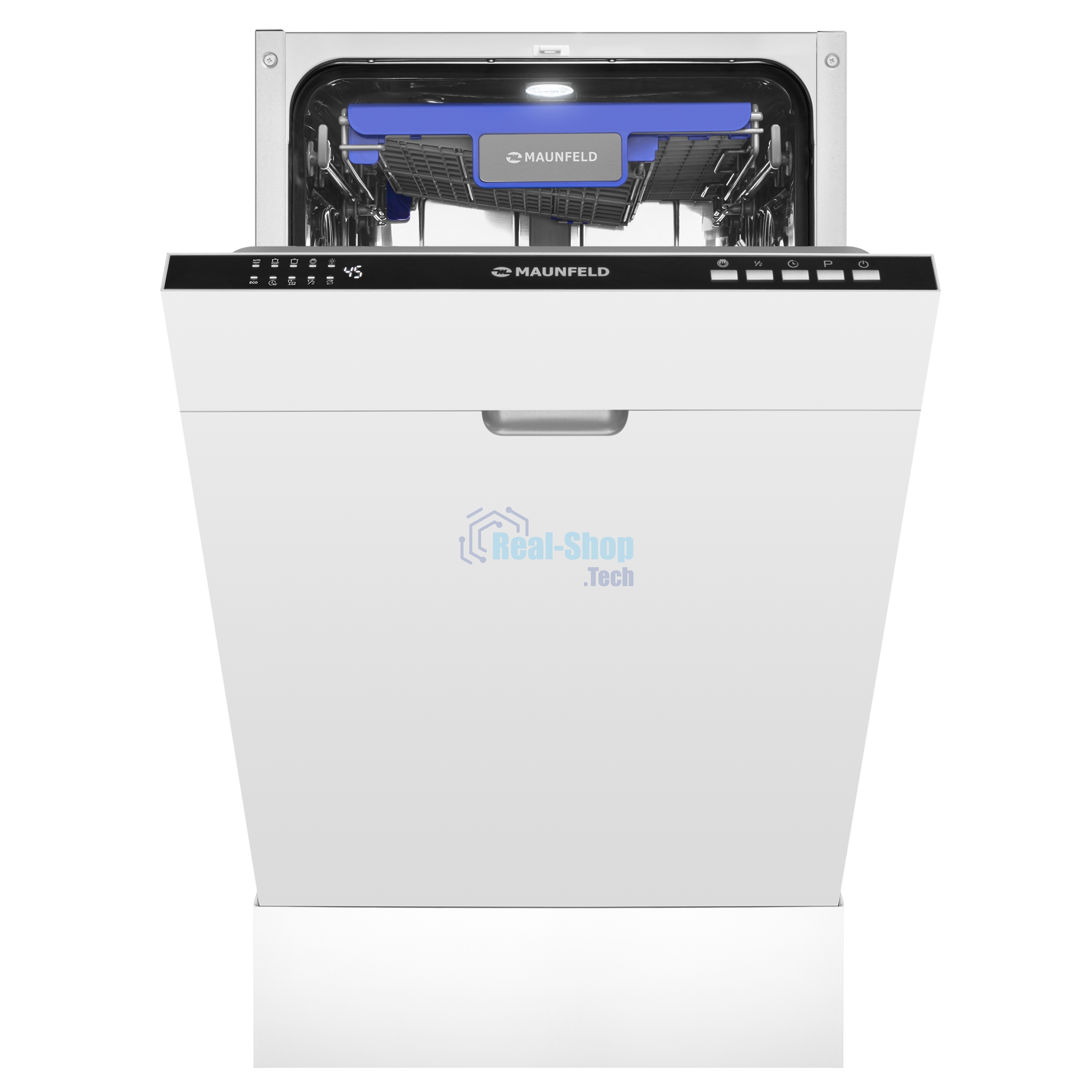 Встраиваемая посудомоечная машина Maunfeld MLP45230, белый, 44.8 см, 10 компл., 47 дБ, класс A++