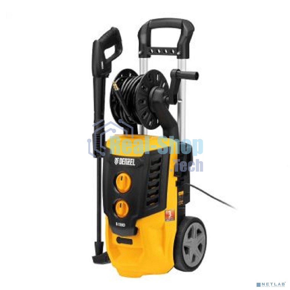 Моечная машина высокого давления Denzel R-180D, 2200 Вт, 180 бар, 380 л/ч, с барабаном
