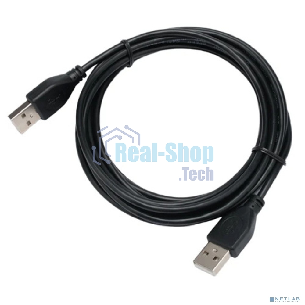 Кабель USB2.0 Cablexpert CC-USB2-AMAM-3M, AM/AM, экран, 28/26AWG, медь, Pro, 3м, черный, пакет