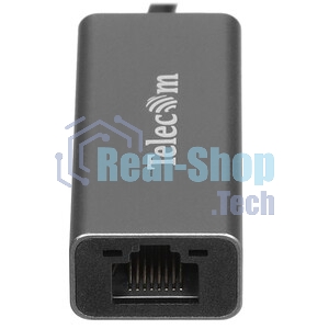 Кабель-переходник USB 3.1 Type-C -->RJ-45 1000Mbps Ethernet, Aluminum Shell, 0.15м Telecom TU320M