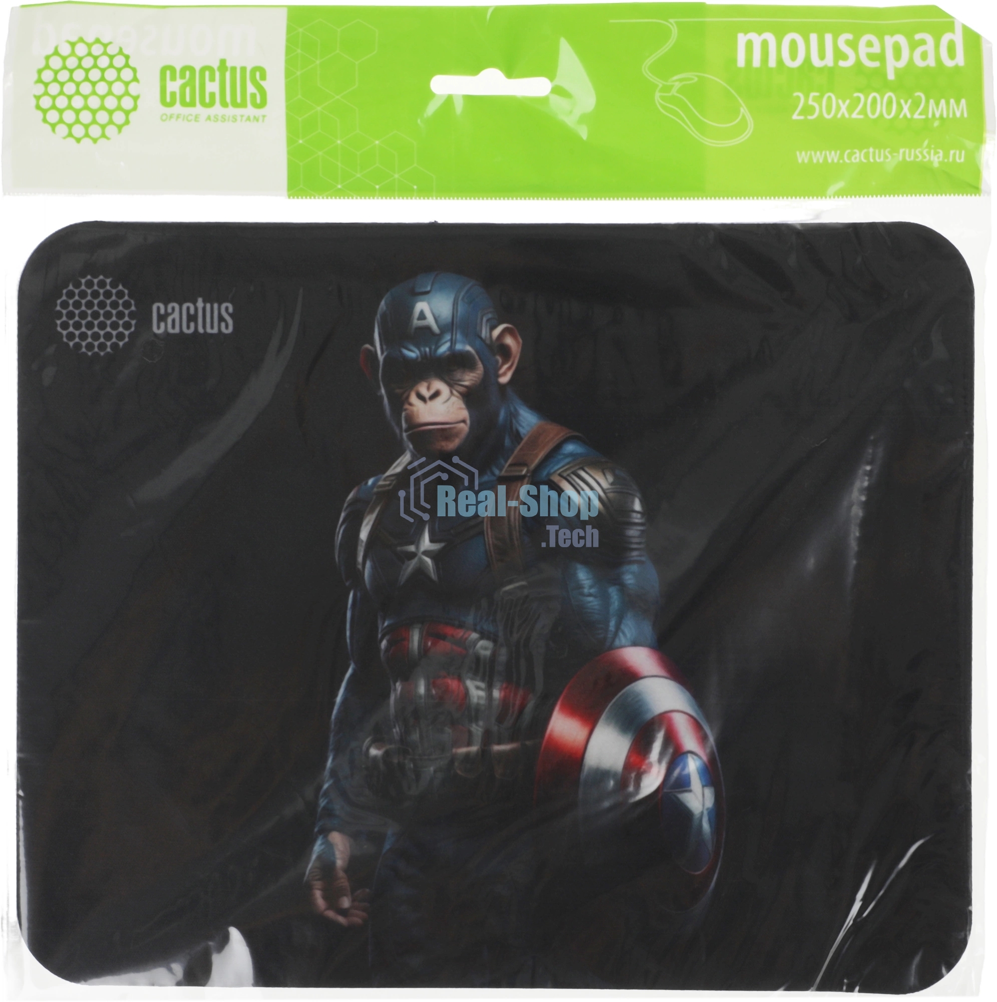 Коврик для мыши Cactus Captain America 250x200x3мм (CS-MP-D08S)