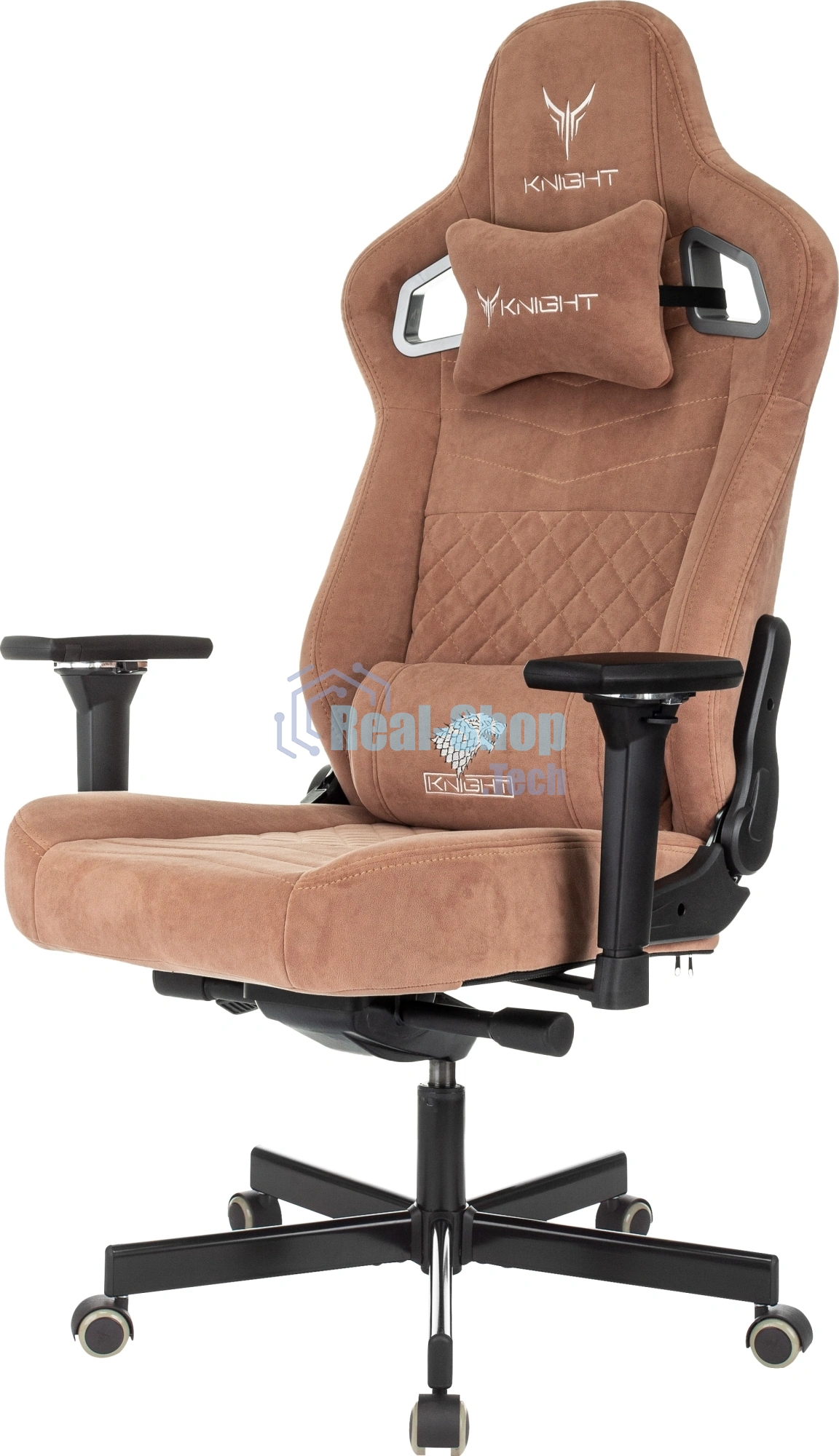 Кресло игровое Knight Hunter светло-коричневый Alfa 731 крестов. металл