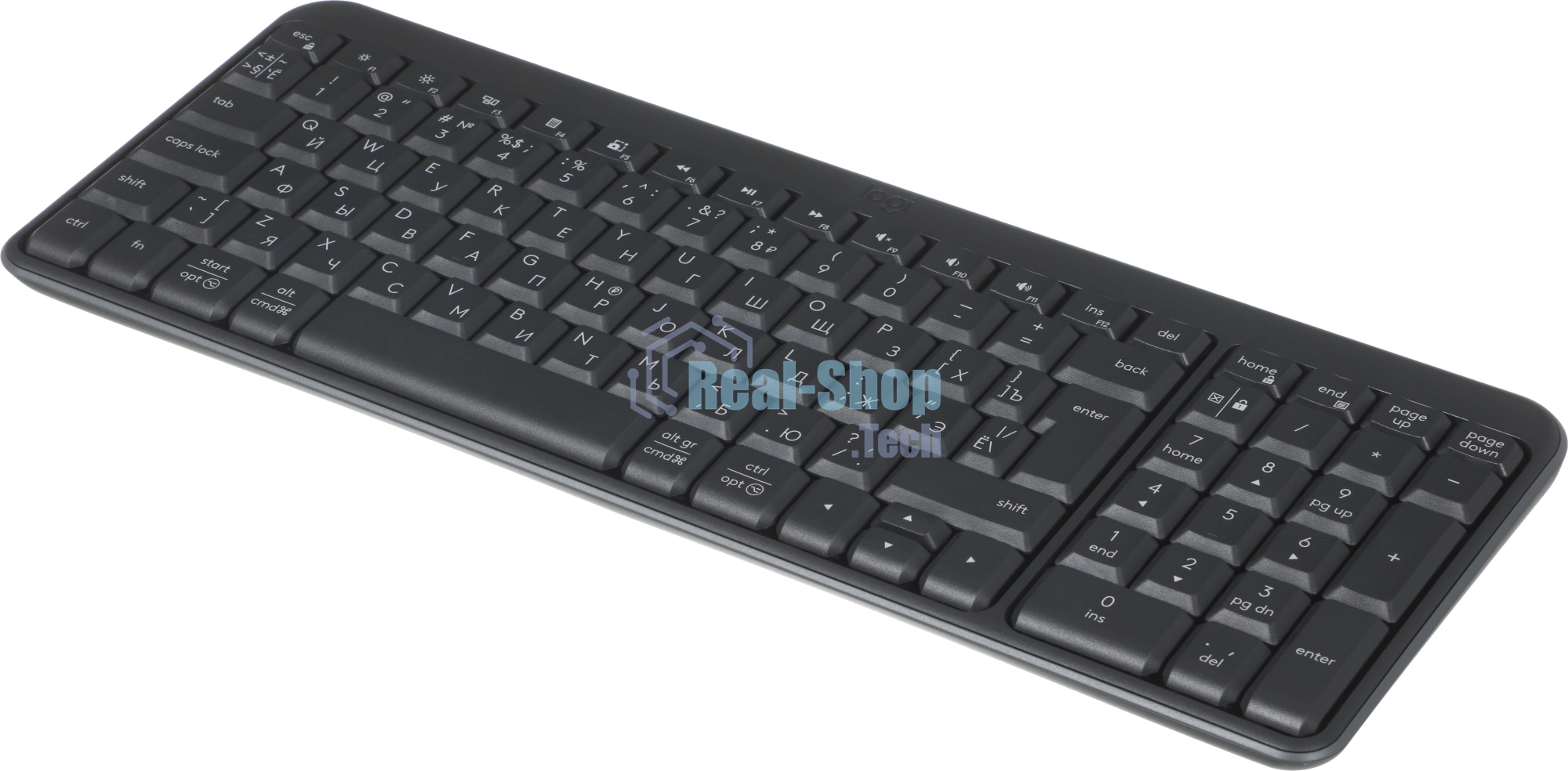 Клавиатура Logitech K250 беспроводная, Bluetooth, серый