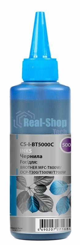 Чернила Cactus CS-I-BT5000C голубой 100мл для Brother DCP-T300, DCP-T500W,DCP-T700W, MFC-T800W
