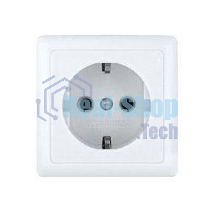 Розетка 1-м ОП Хит 16А с заземл. белый SchE RA16-133-B