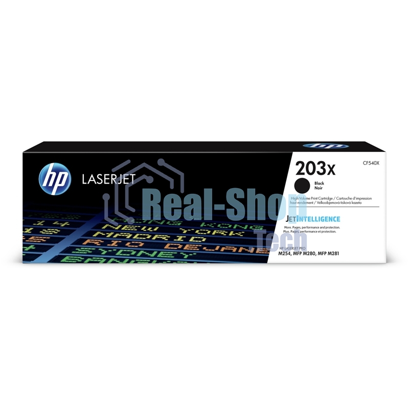 Картридж лазерный HP CF540X (HP 203X) черный для HP LaserJet M254/M280/M281 3200 страниц.