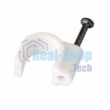 Крепеж кабеля круглый Rexant 12 мм, белый (упак. 50 шт)