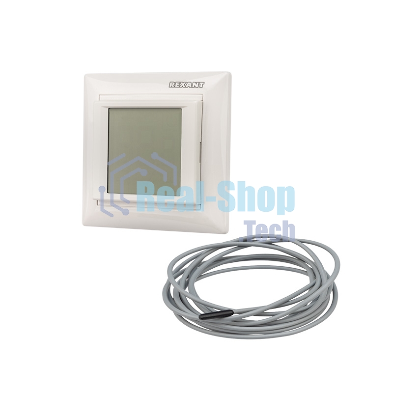 Терморегулятор сенсорный Rexant RX-419B, белый, совместим с Legrand серии Valena