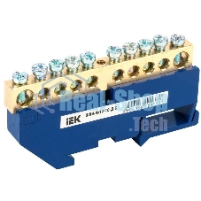 Шина нулевая на DIN-изол. ШНИ-8х12-10-Д-С ИЭК YNN10-812-10D-K07