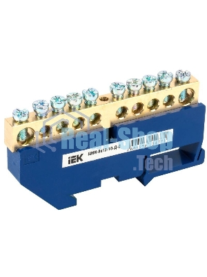 Шина нулевая на DIN-изол. ШНИ-8х12-10-Д-С ИЭК YNN10-812-10D-K07