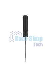 Отвертка Sparta PH2х100 мм, углеродистая сталь, черная пластиковая рукоятка