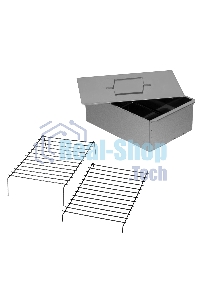 Коптильня двухъярусная 420x270x175 мм, нерж. сталь, 0,8 мм, с поддоном, Camping Palisad