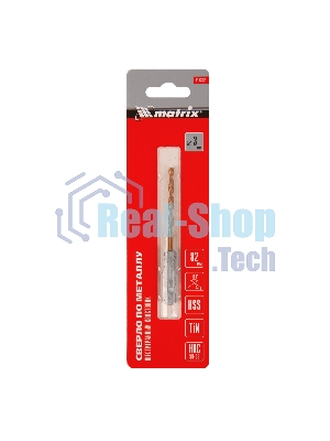 Сверло по металлу Matrix, 3 мм, HSS, нитридтитановое покрытие, 6-гранный хвостовик