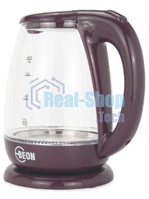 Электрочайник BEON BN-3046 бордовый, 1.8 л, 2200 Вт, скрытый нагревательный элемент