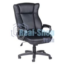 Кресло компьютерное OLSS АДМИРАЛ Ультра черный экокожа Крестовина 
