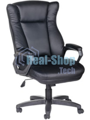 Кресло компьютерное OLSS АДМИРАЛ Ультра черный экокожа Крестовина 