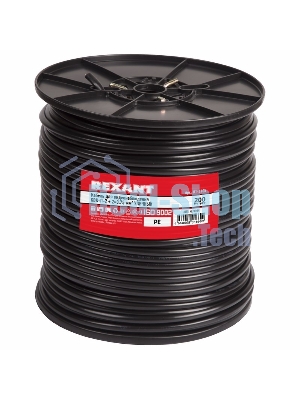 Кабель Rexant КВК-П-2 +2x0,75 мм² (Cu/Cu) черный (бухта 200 м) 01-4105
