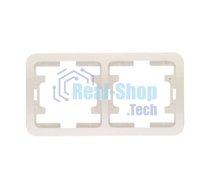 Рамка 2-м Mimoza горизонт. белый Makel 22012