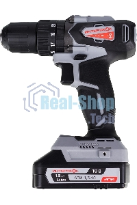 Дрель-шуруповерт аккумуляторная ИНТЕРСКОЛ ДАУ-13/18ВК, Аккумуляторный, 18В, 2 АКБ, Ударный, Кейс