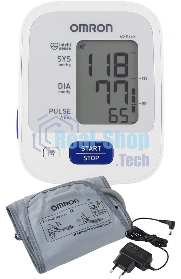 Тонометр OMRON M2 Basic (HEM-7121-ARU) с адаптером