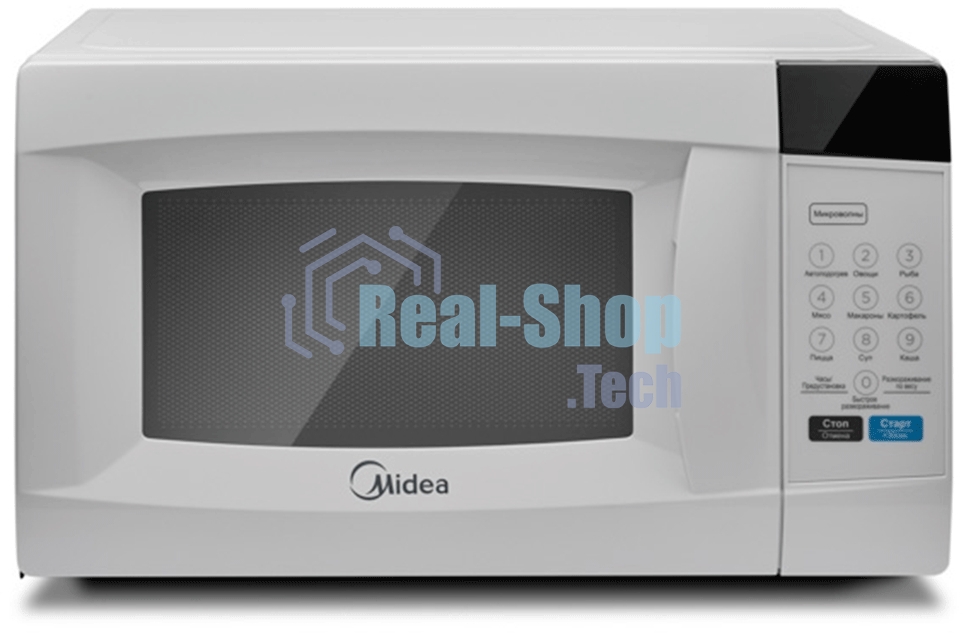 Микроволновая печь Midea EM720CKE белый, 20 л, 700 Вт, переключатели - сенсор