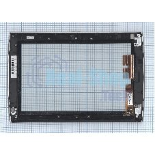 Сенсорное стекло (тачскрин) для Asus Eee Pad Slider SL101, черное с рамкой