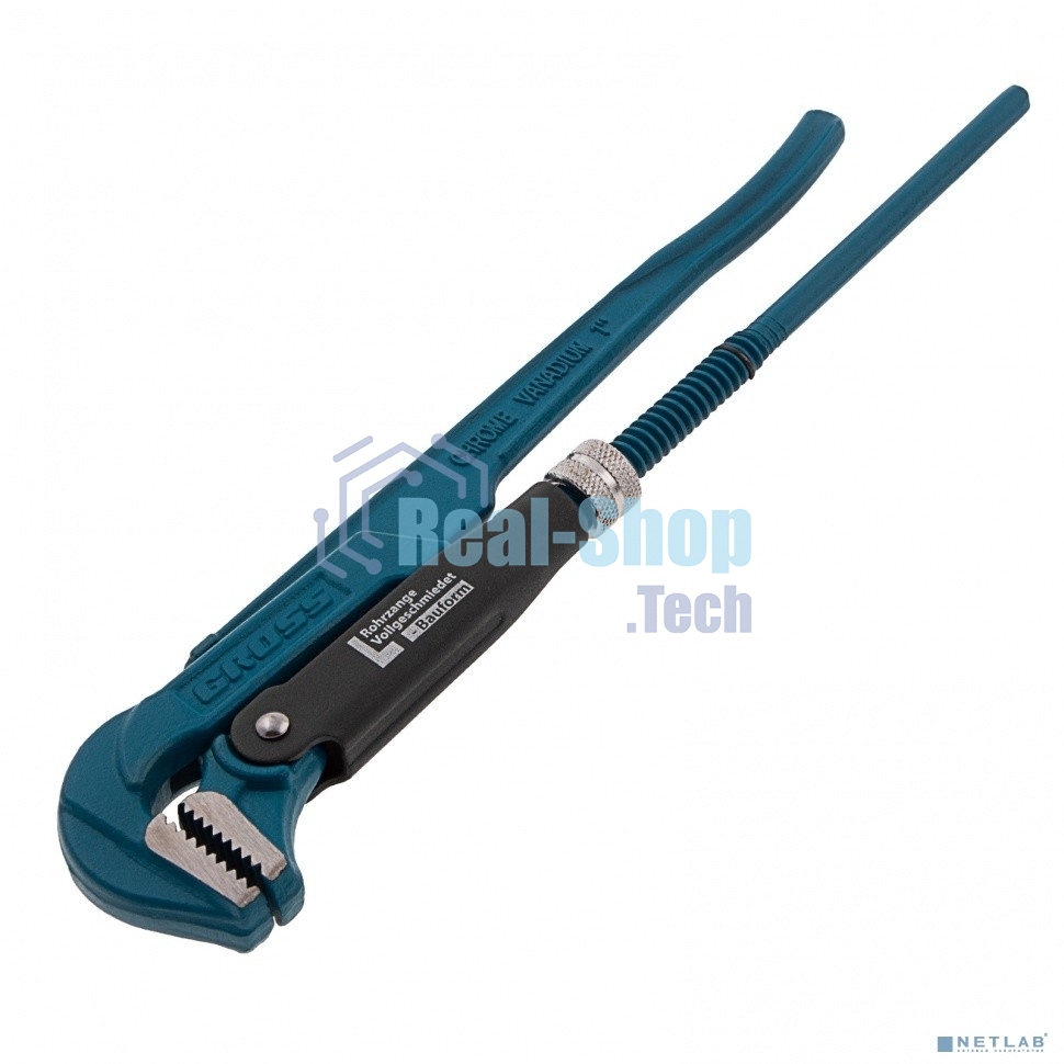 Ключ трубный рычажный Gross 15601 №11'' цельнокованный CrV, тип - ''L''